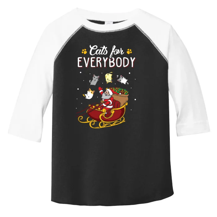 Cats For Everybody Women Ugly Christmas Cat Toddler Fine Jersey T-Shirt