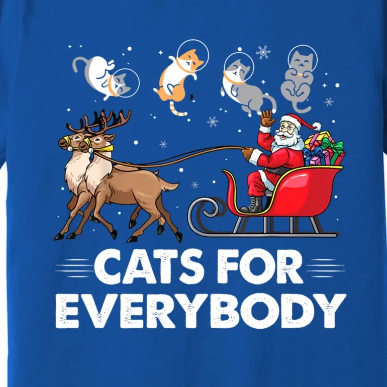 Cats For Everybody Christmas Cat Lover Funny Novelty Gift Premium T-Shirt