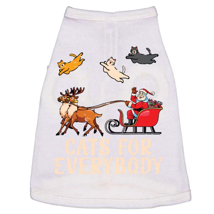 Cats For Everybody Christmas Cat Funny Xmas Santa Doggie Tank