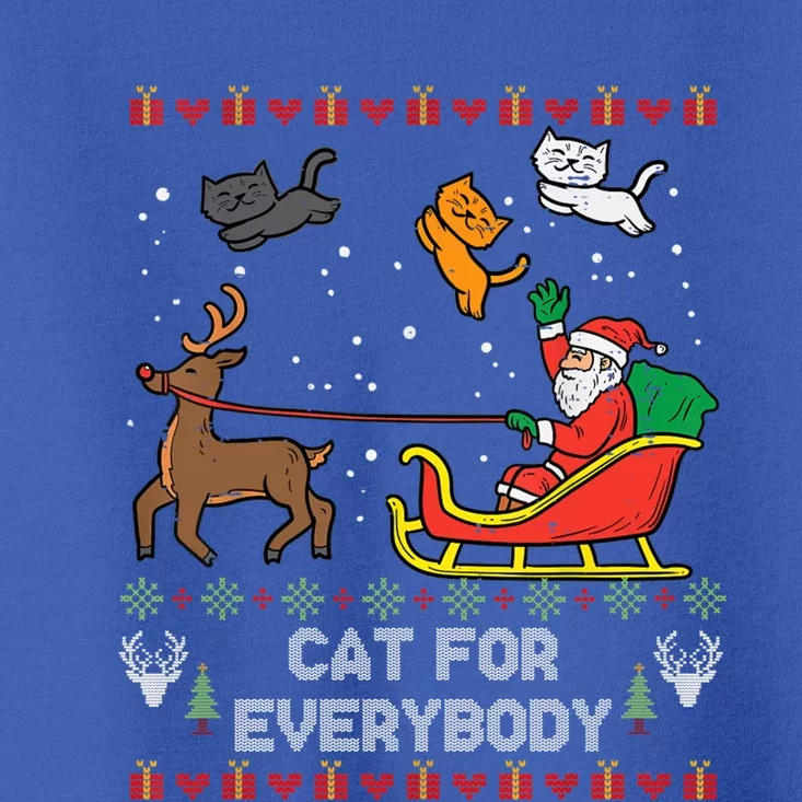 Cats For Everybody Christmas Cat Lover Santa Claus Reindeer Gift Toddler T-Shirt