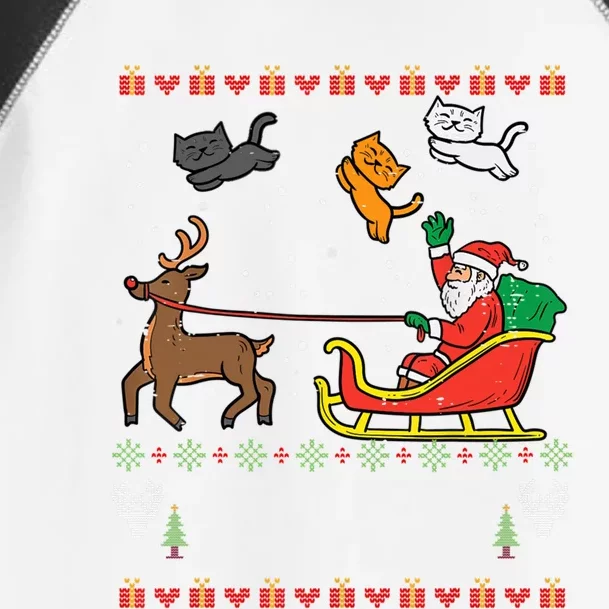 Cats For Everybody Christmas Cat Lover Santa Claus Reindeer Gift Toddler Fine Jersey T-Shirt