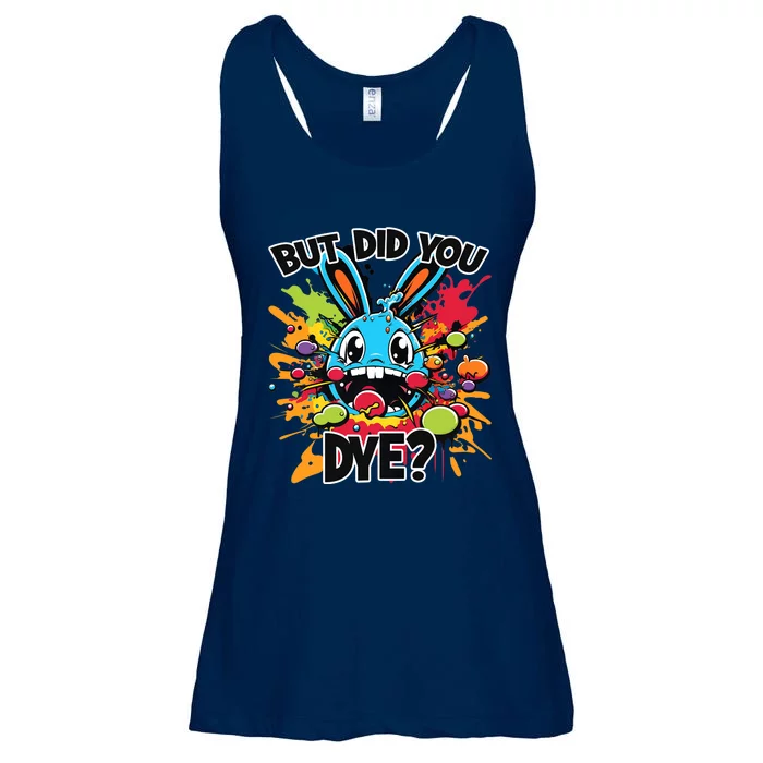 Colorful Funny Easter Bunny But Did You Dye? Ladies Essential Flowy Tank