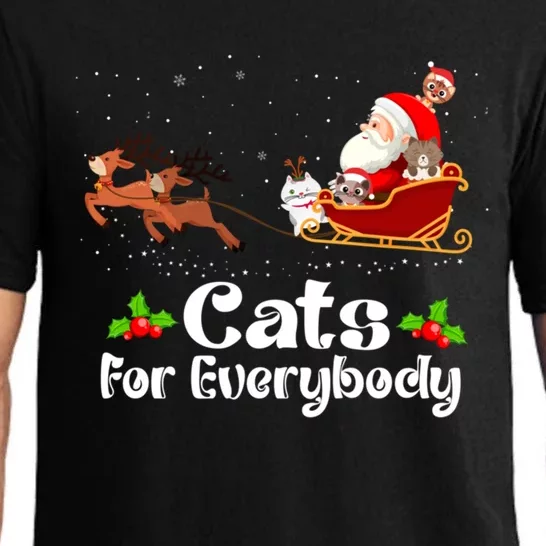 Cats For Everybody Christmas Cat Meaningful Gift Pajama Set