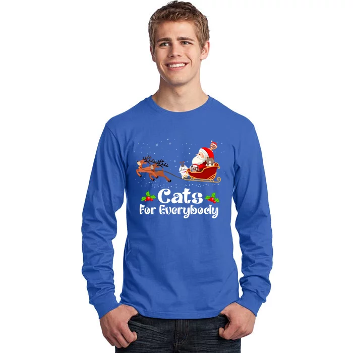 Cats For Everybody Christmas Cat Meaningful Gift Tall Long Sleeve T-Shirt