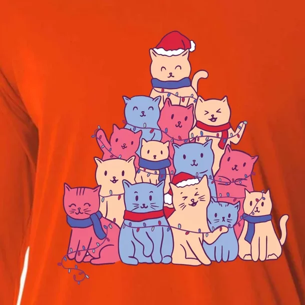 Cats For Everybody Christmas Cats Xmas Meow Christmas Meaningful Gift Cooling Performance Long Sleeve Crew