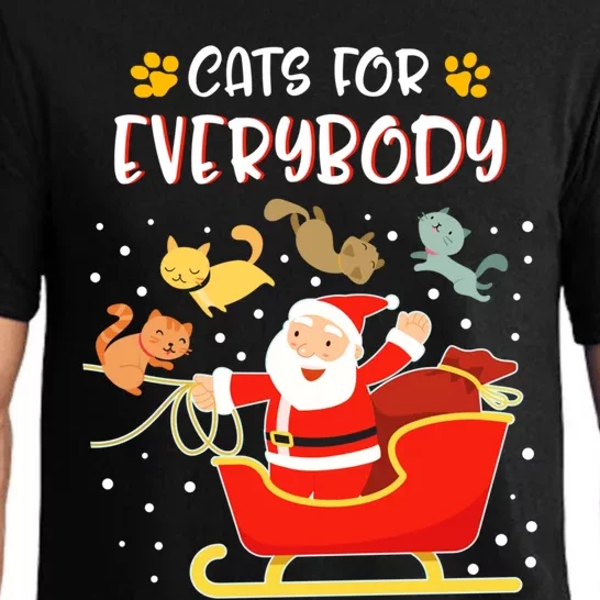 Cats For Everybody Christmas Kitten Lover Funny Gift Pajama Set