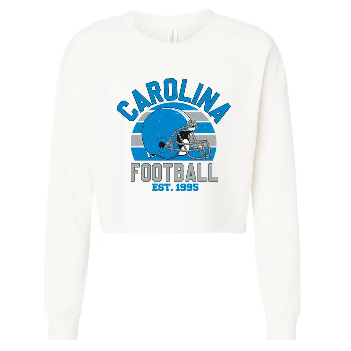 Carolina Football Est 1995 Team Supporter Cropped Pullover Crew