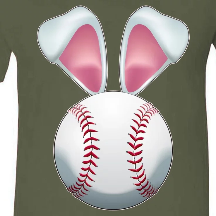 Cute Funny Easter Bunny Baseball V-Neck T-Shirt