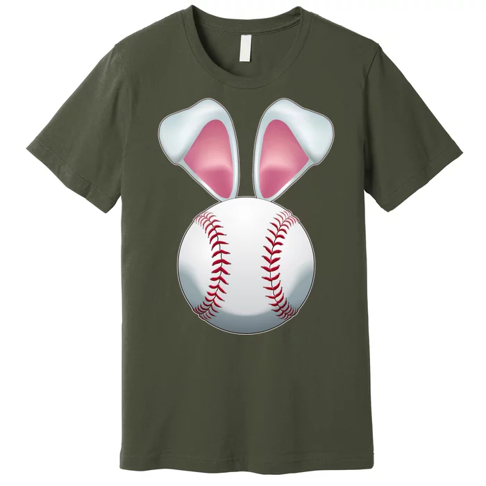 Cute Funny Easter Bunny Baseball Premium T-Shirt