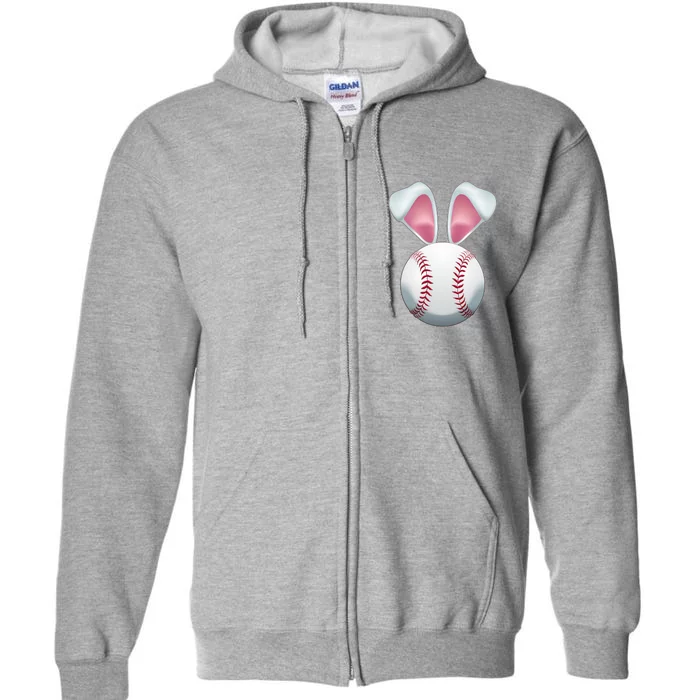 Cute Funny Easter Bunny Baseball Full Zip Hoodie