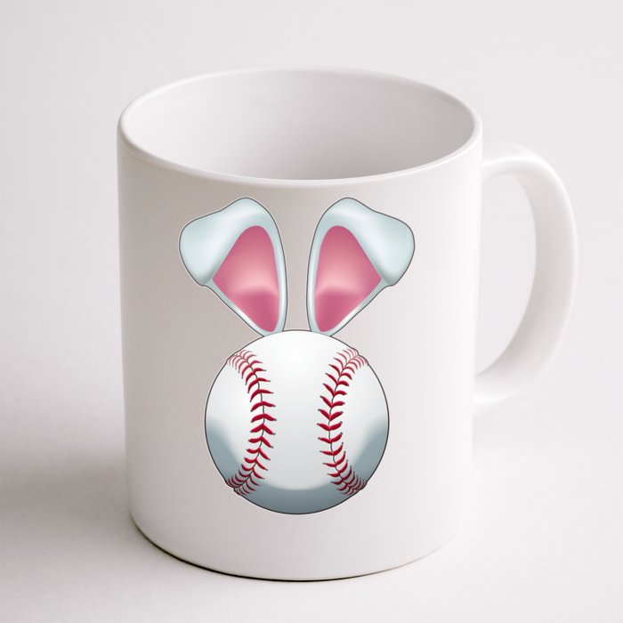 Cute Funny Easter Bunny Baseball Front & Back Coffee Mug