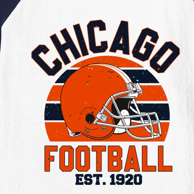 Chicago Football Est 1920 Team Supporter Baseball Sleeve Shirt