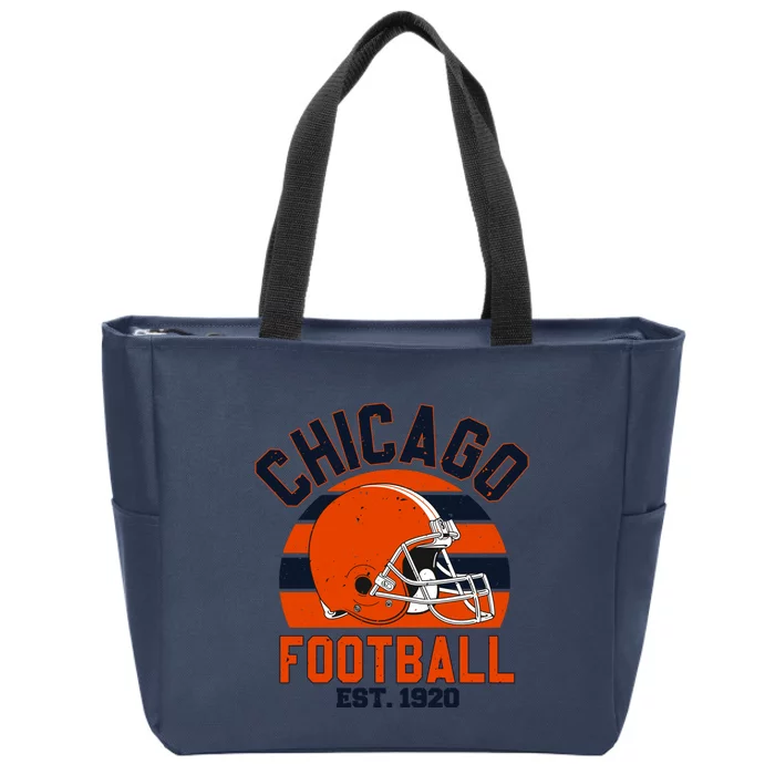 Chicago Football Est 1920 Team Supporter Zip Tote Bag