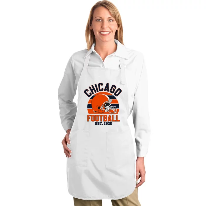 Chicago Football Est 1920 Team Supporter Full-Length Apron With Pocket