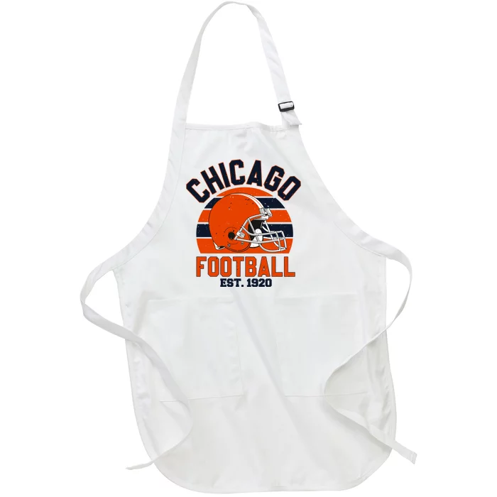 Chicago Football Est 1920 Team Supporter Full-Length Apron With Pocket