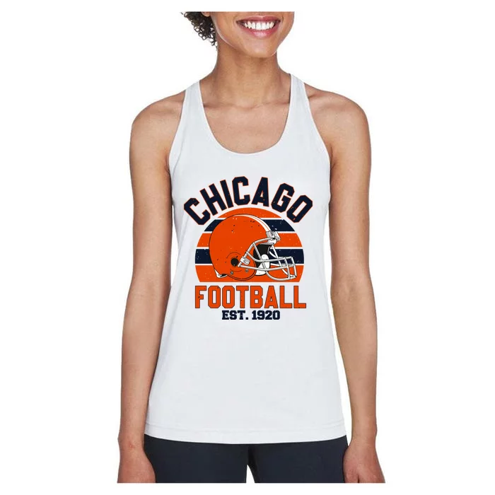 Chicago Football Est 1920 Team Supporter Women's Racerback Tank