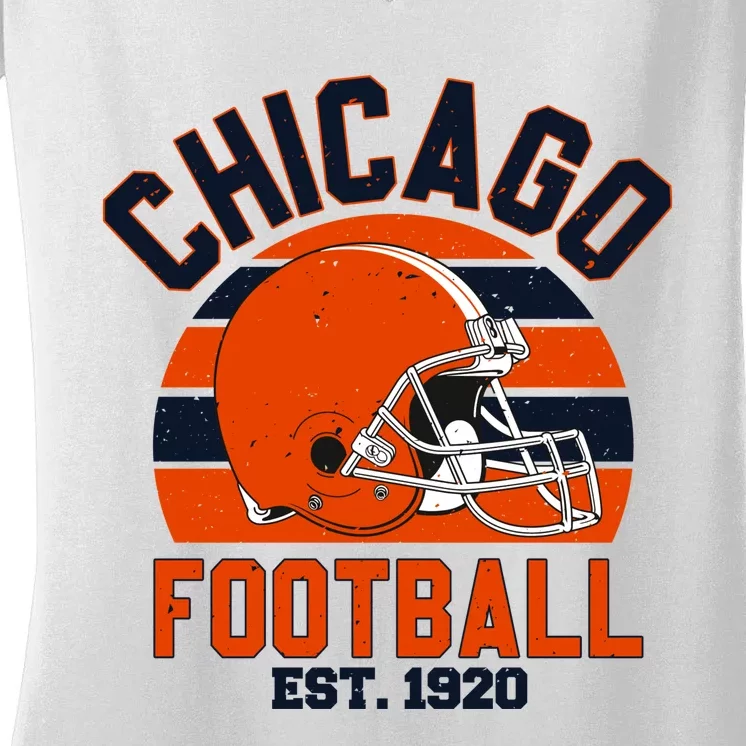 Chicago Football Est 1920 Team Supporter Women's V-Neck T-Shirt