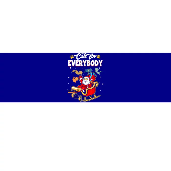 Cats For Everybody Funny Christmas Santa Cat Pet Lover Funny Gift Funny Gift Bumper Sticker