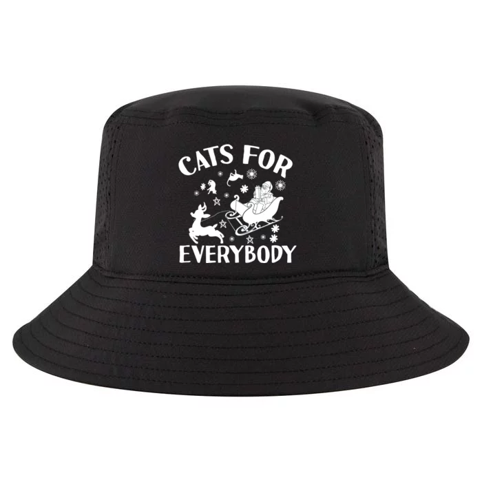 Cats For Everybody Funny Christmas Day Cats Lover Saying Cool Comfort Performance Bucket Hat