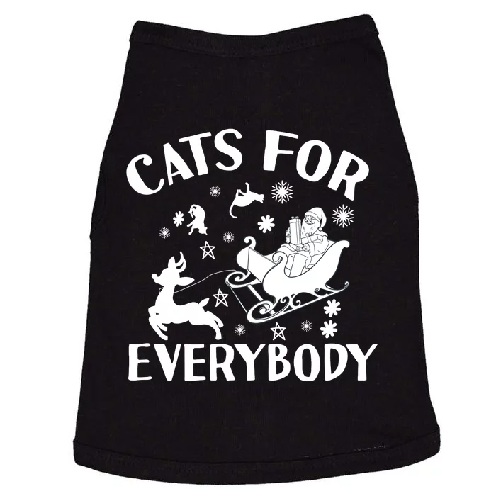 Cats For Everybody Funny Christmas Day Cats Lover Saying Doggie Tank