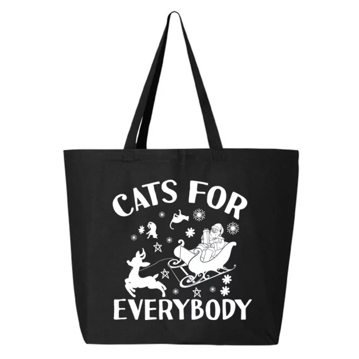 Cats For Everybody Funny Christmas Day Cats Lover Saying 25L Jumbo Tote