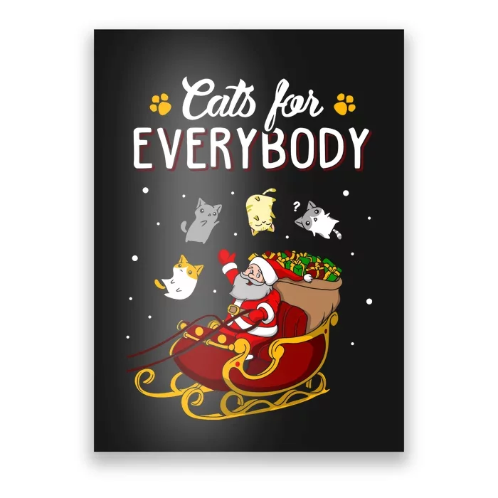 Cats For Everybody Cat Christmas Ugly Christmas Poster