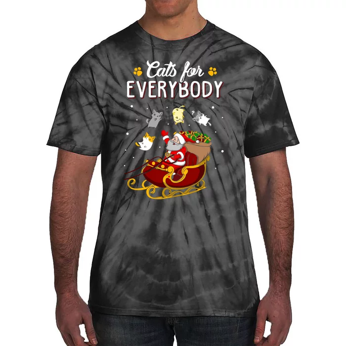 Cats For Everybody Cat Christmas Ugly Christmas Tie-Dye T-Shirt