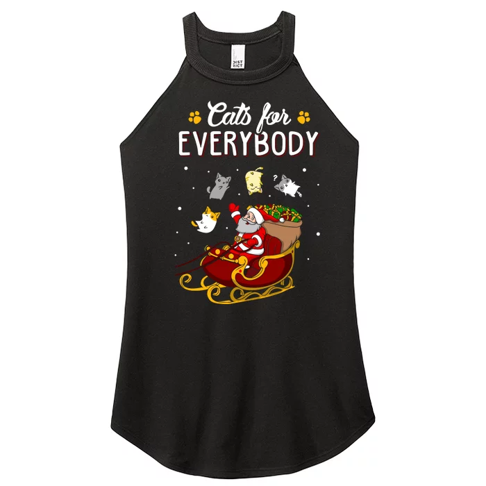 Cats For Everybody Cat Christmas Ugly Christmas Women’s Perfect Tri Rocker Tank