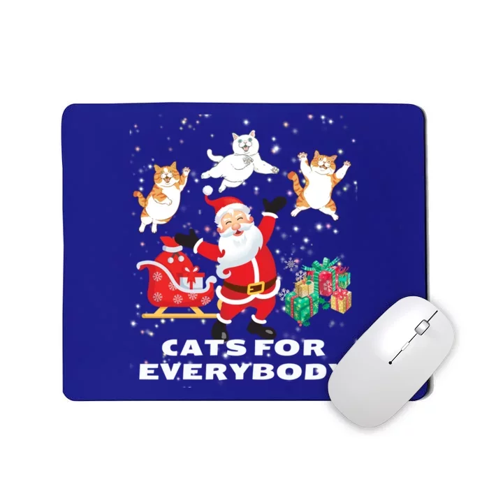 Cats For Everybody Funny Santa Claus Christmas Cat Catmas Gift Mousepad