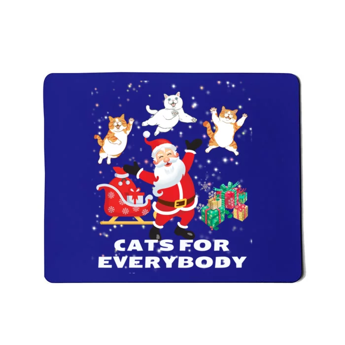 Cats For Everybody Funny Santa Claus Christmas Cat Catmas Gift Mousepad