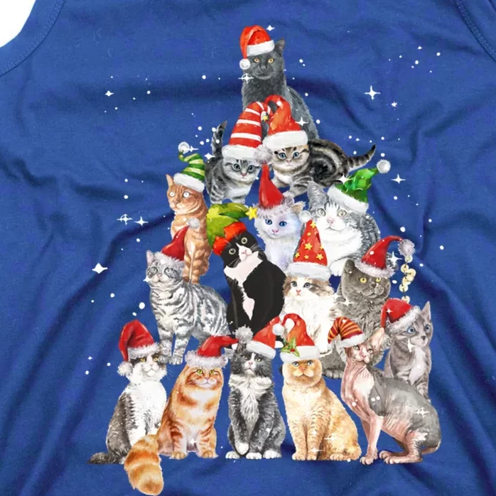 Cats For Everybody Christmas Cats Xmas Meow Christmas Gift Tank Top