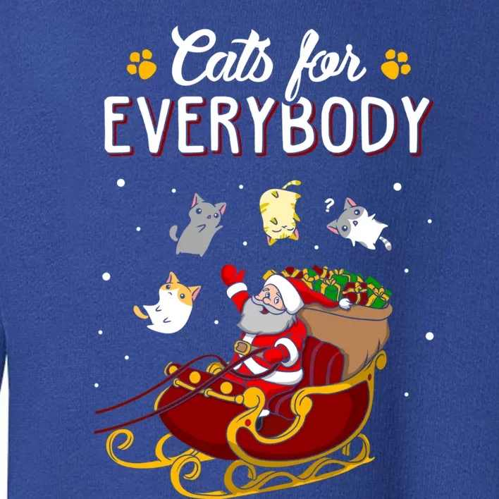 Cats For Everybody Cat Christmas Ugly Christmas Gift Toddler Sweatshirt