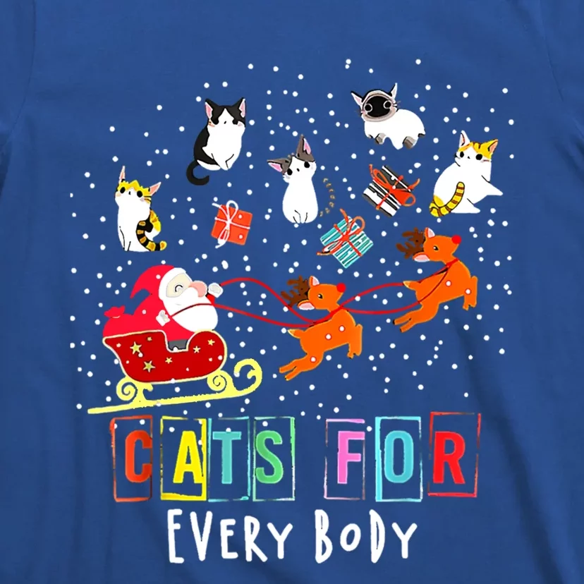 Cats For Everybody Funny Christmas Cat Lover Gift T-Shirt