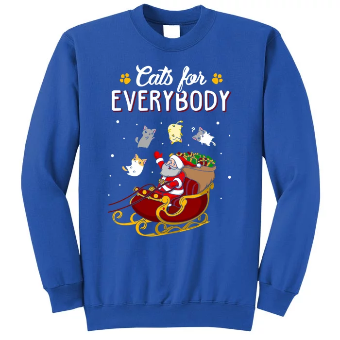 Cats For Everybody Cat Christmas Ugly Christmas Gift Tall Sweatshirt