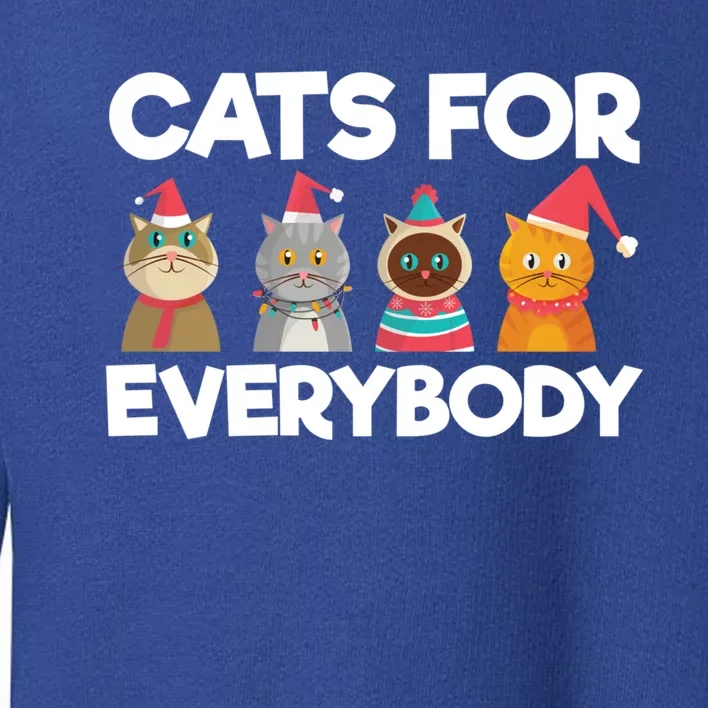 Cats For Everybody Santa Hat Kitties Merry Christmas Costume Gift Toddler Sweatshirt