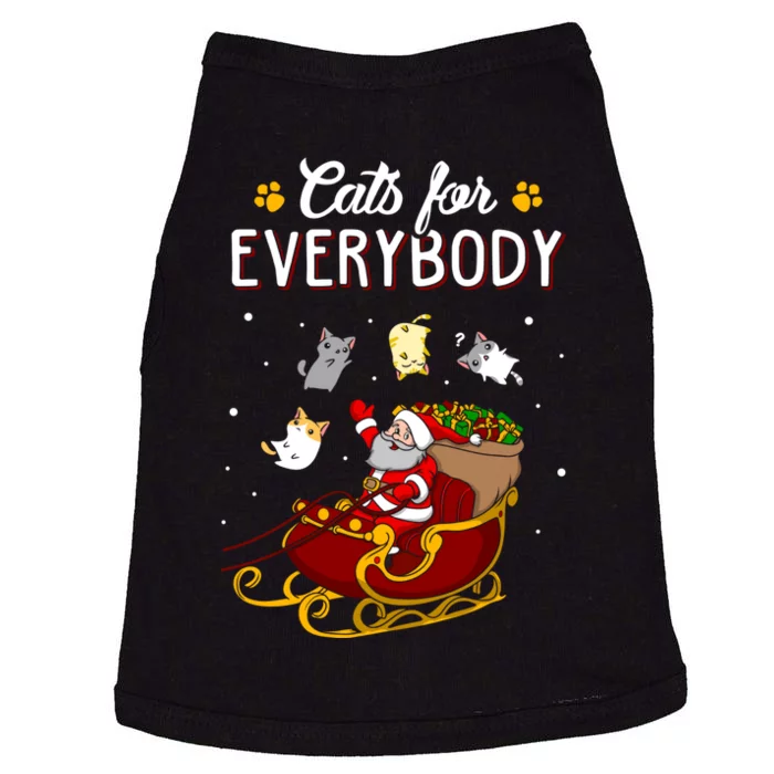 Cats For Everybody Cat Christmas Ugly Christmas Doggie Tank