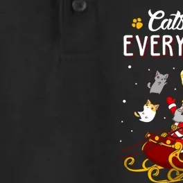 Cats For Everybody Cat Christmas Ugly Christmas Dry Zone Grid Performance Polo