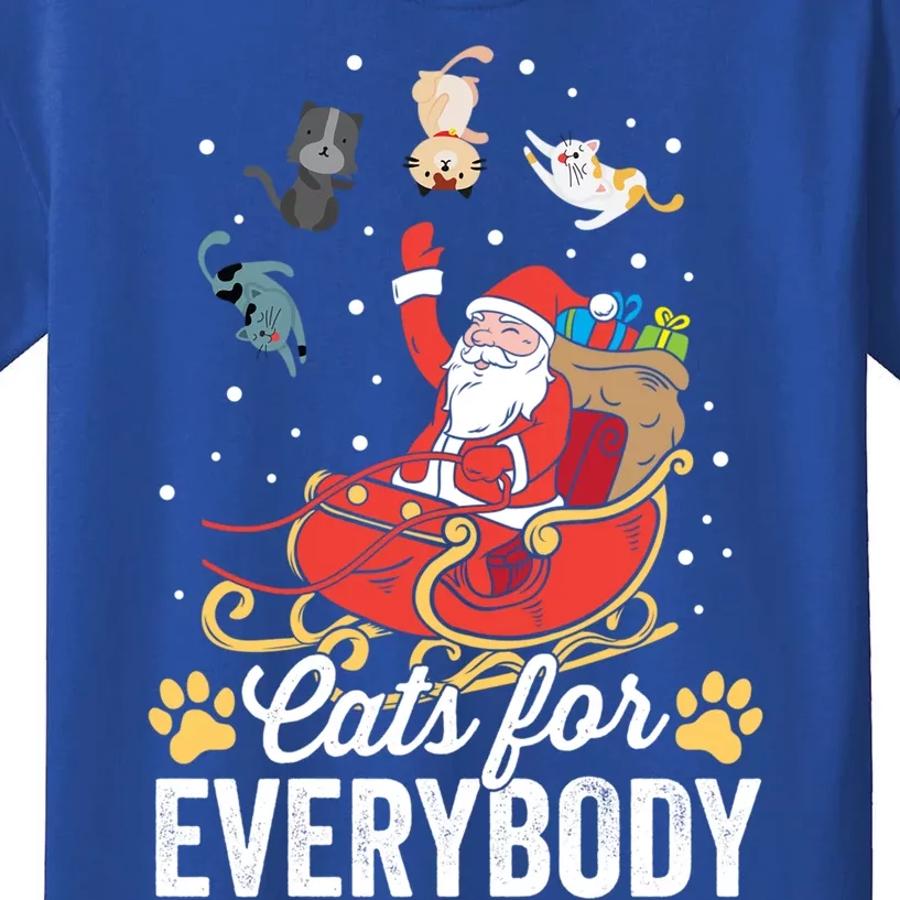 Cats For Everybody Santa Kitties Merry Christmas Costume Meaningful Gift Kids T-Shirt