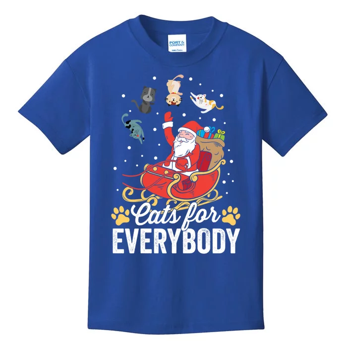 Cats For Everybody Santa Kitties Merry Christmas Costume Meaningful Gift Kids T-Shirt