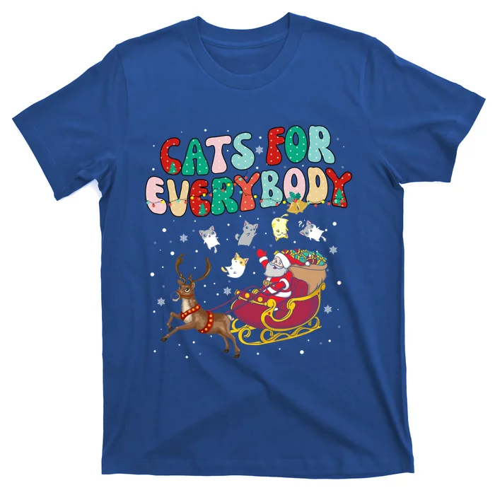 Cats For Everybody Santa Ugly Christmas Sweater Cat Theme Great Gift T-Shirt