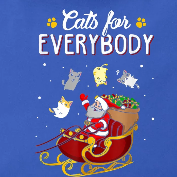 Cats For Everybody Ugly Christmas Cat Gift Cool Gift Zip Tote Bag