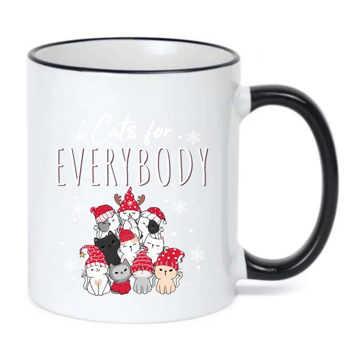 Cats For Everybody Ugly Funny Christmas Cute Cat Xmas Pajama Great Gift Black Color Changing Mug