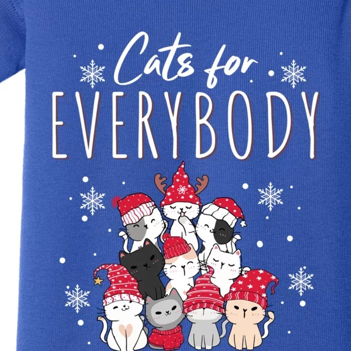 Cats For Everybody Ugly Funny Christmas Cute Cat Xmas Pajama Great Gift Baby Bodysuit