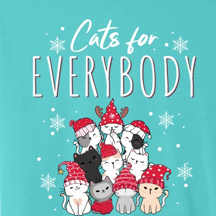 Cats For Everybody Ugly Funny Christmas Cute Cat Xmas Pajama Great Gift ChromaSoft Performance T-Shirt