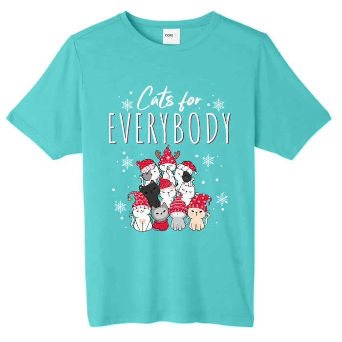 Cats For Everybody Ugly Funny Christmas Cute Cat Xmas Pajama Great Gift ChromaSoft Performance T-Shirt