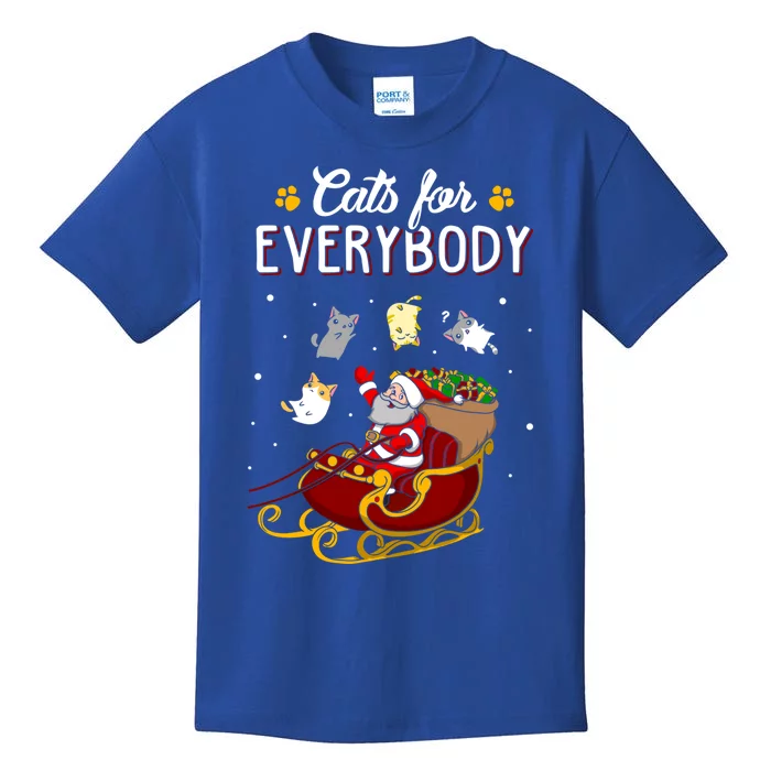 Cats For Everybody Cat Christmas Ugly Christmas Funny Gift Kids T-Shirt