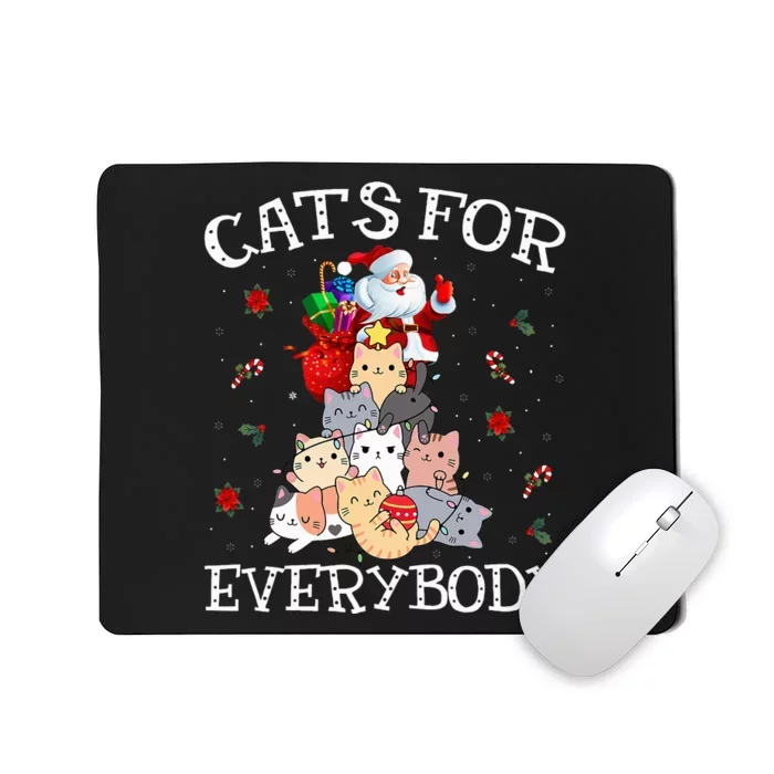 Cats For Everybody Christmas Cat Funny Santa Xmas Pajama Mousepad