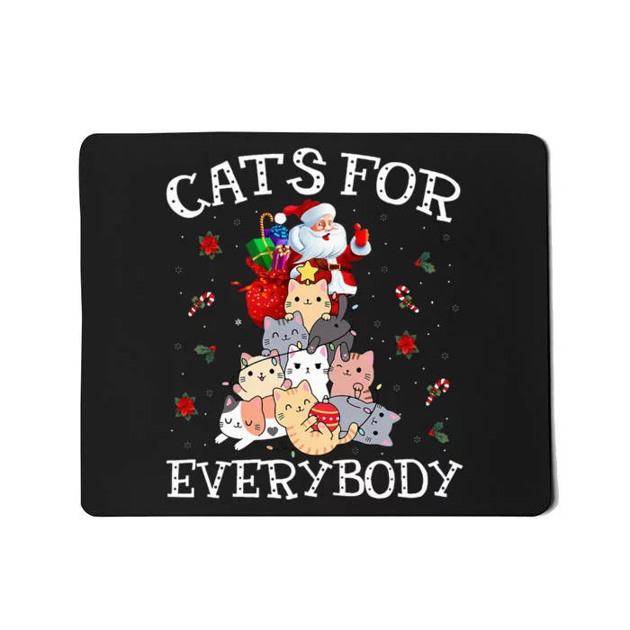 Cats For Everybody Christmas Cat Funny Santa Xmas Pajama Mousepad