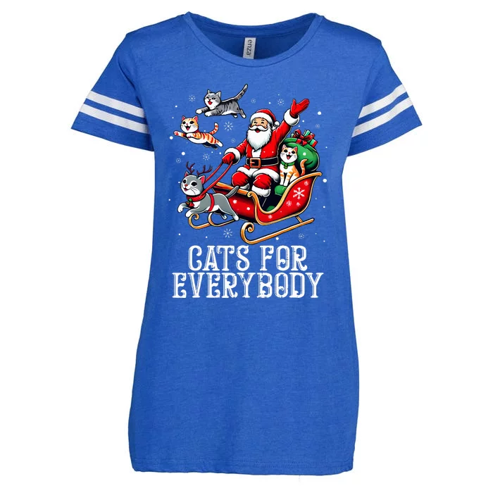 Cats For Everybody Christmas Cat Funny Xmas Enza Ladies Jersey Football T-Shirt