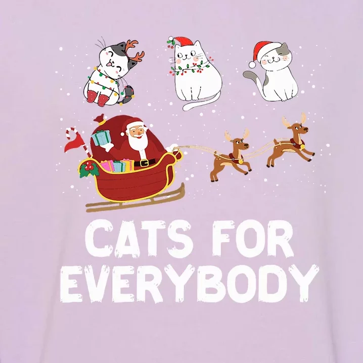 Cats For Everybody Festive Christmas Santa Xmas Garment-Dyed Sweatshirt